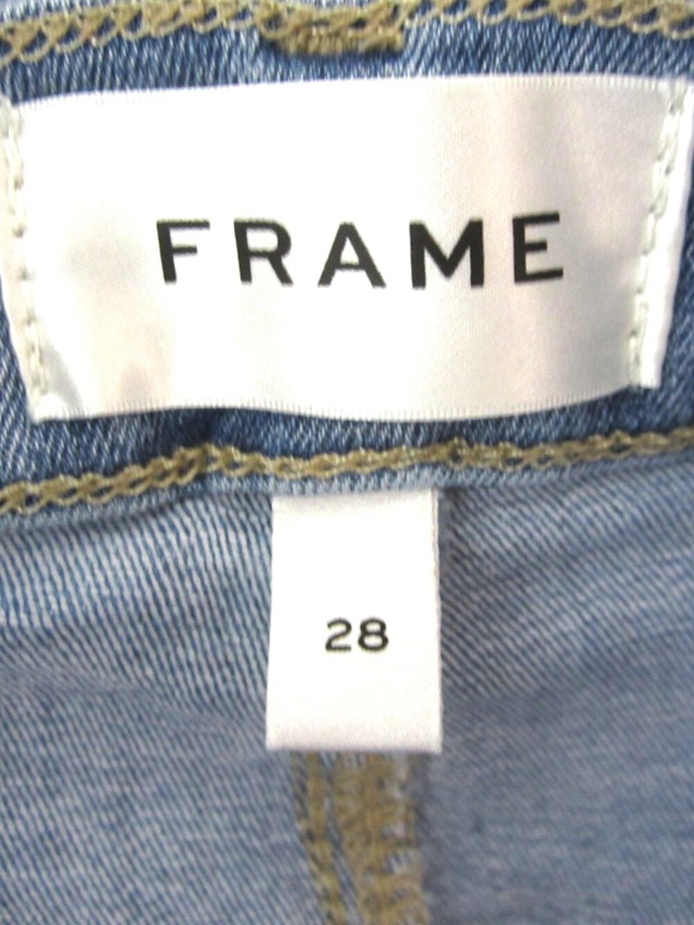 Frame 28 Wilson Raw After Raw Hem Flare Jeans High Waist Cotton Blend - Picture 9 of 10